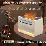 Bedroom White Noise Bluetooth Speaker Colorful Light Imitation Flame 