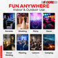 5Core 8 inch PA Portable Bluetooth Party Speaker Karaoke Boombox + 2 