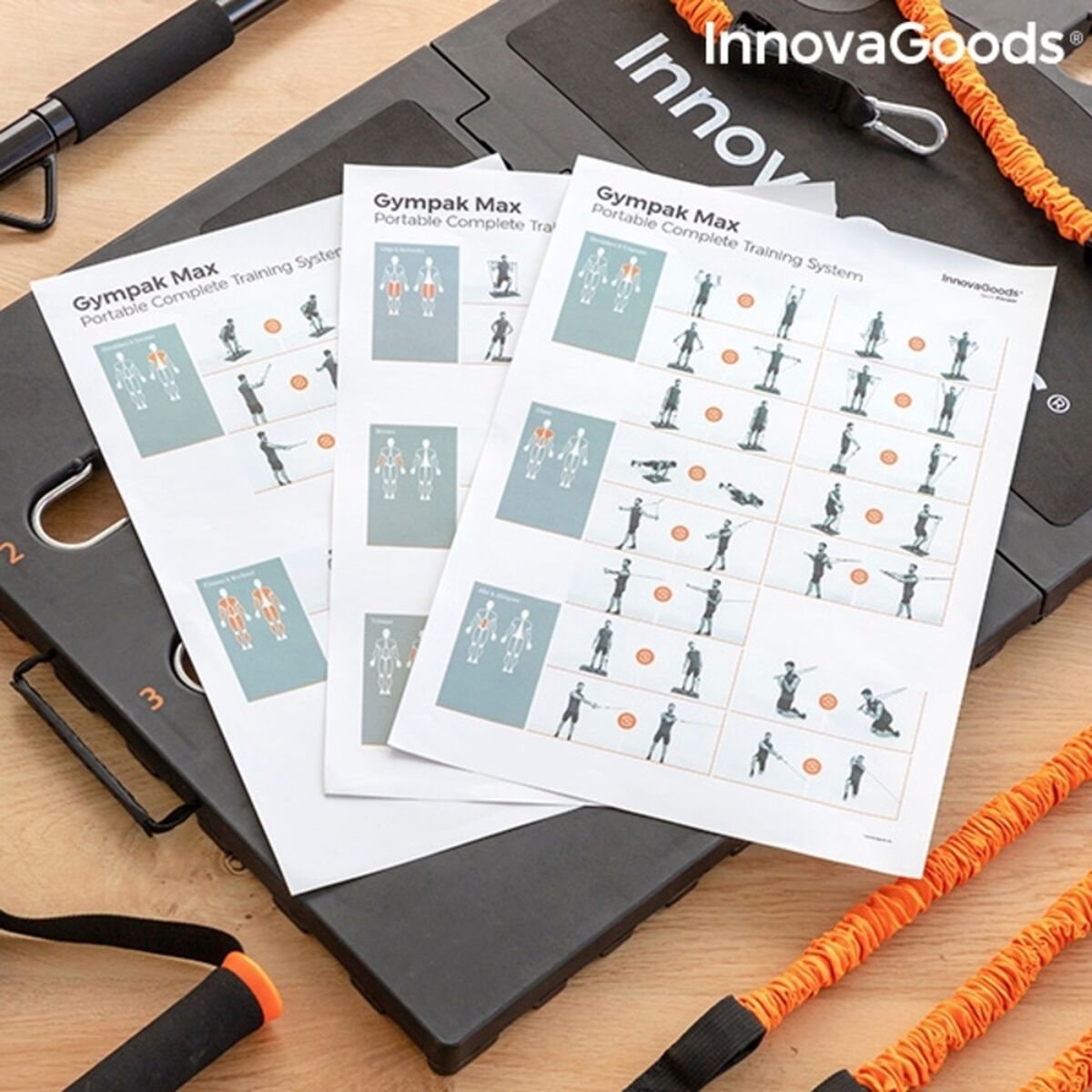 Integrated Portable Training System with Exercise Guide Gympak Max 