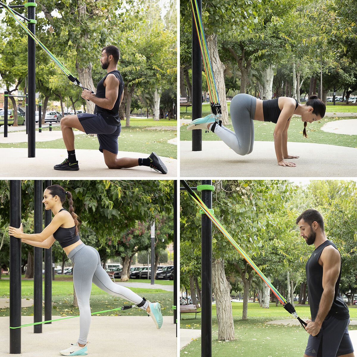 Resistance Bands Set with Accessories and Exercise Guide Rebainer 