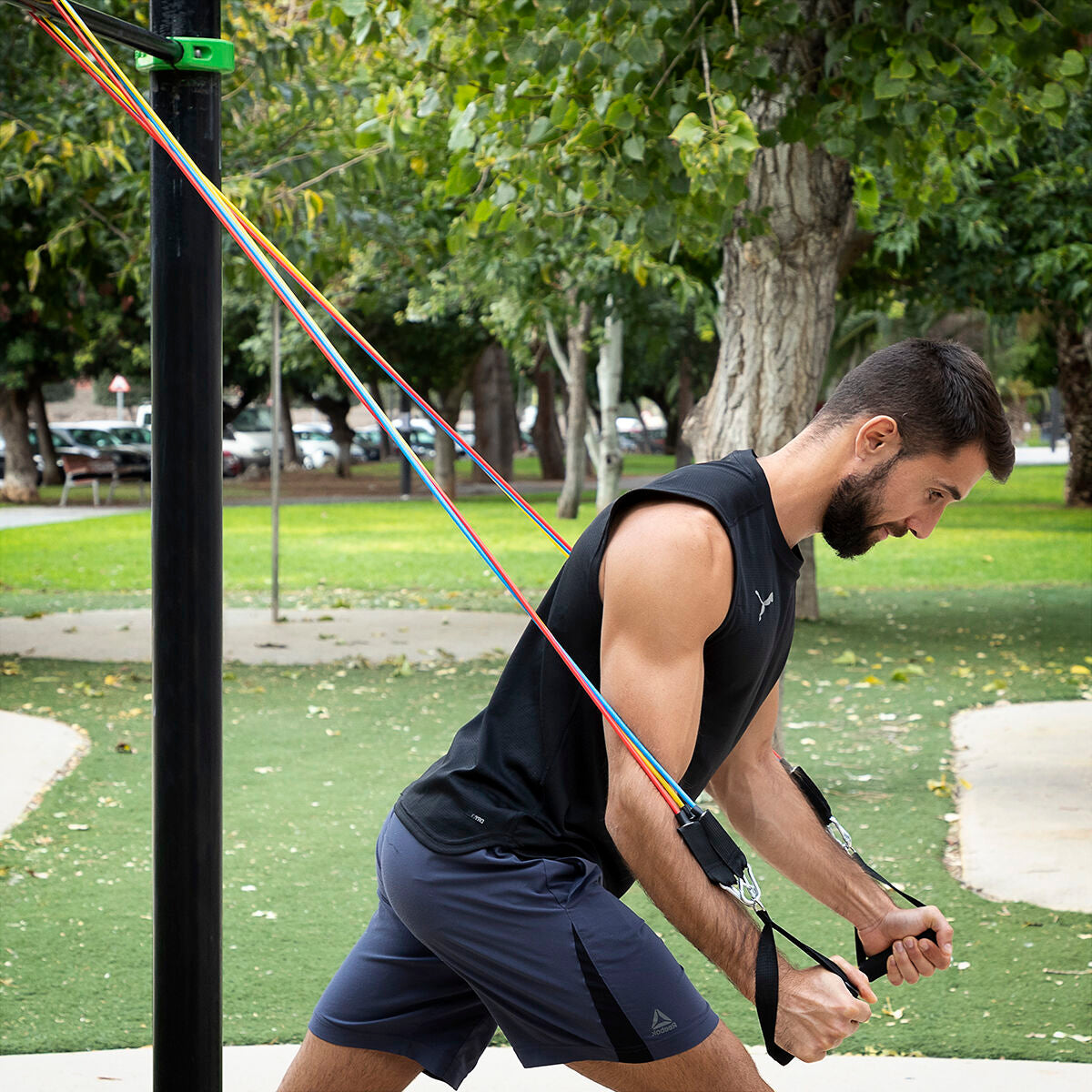 Resistance Bands Set with Accessories and Exercise Guide Rebainer 
