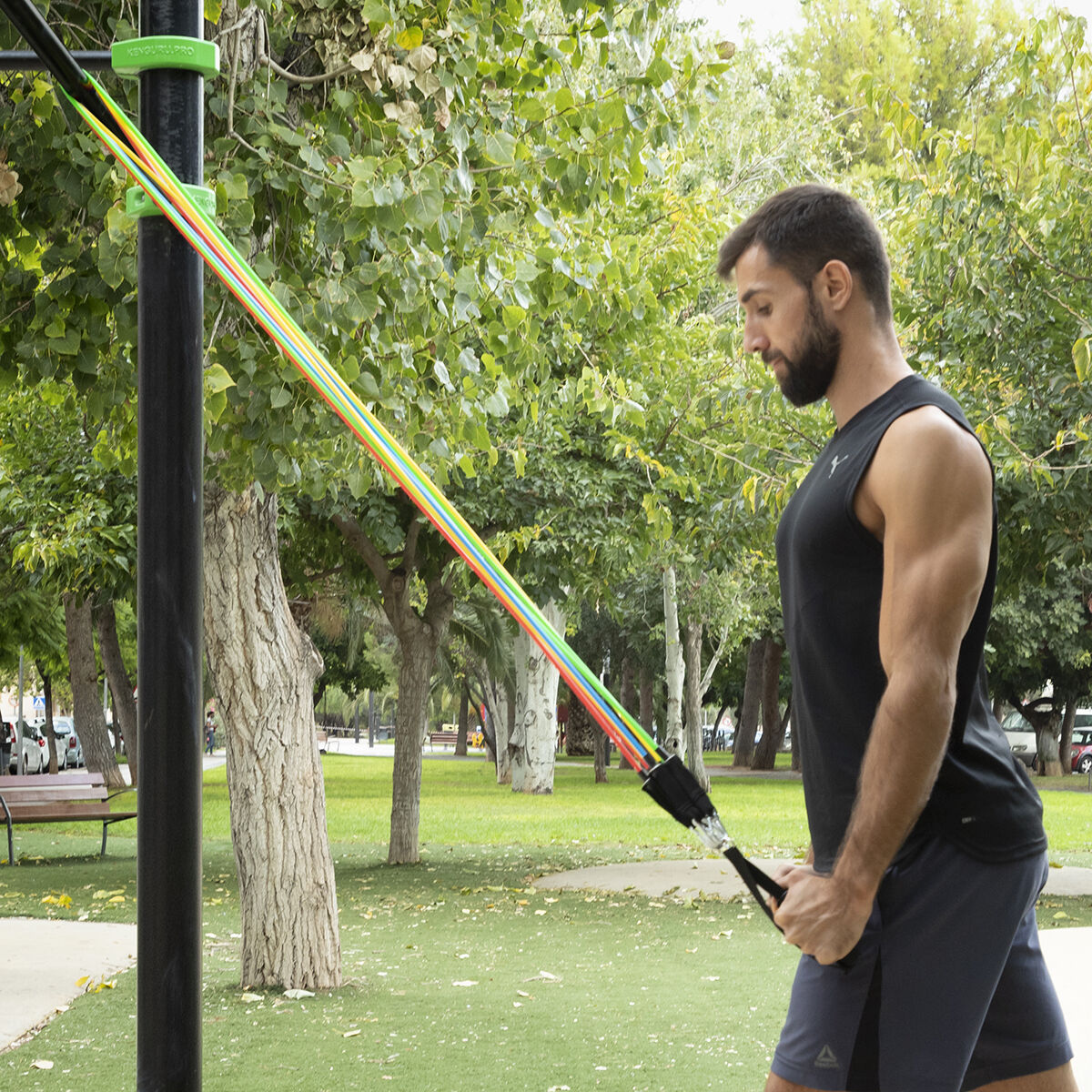 Resistance Bands Set with Accessories and Exercise Guide Rebainer 