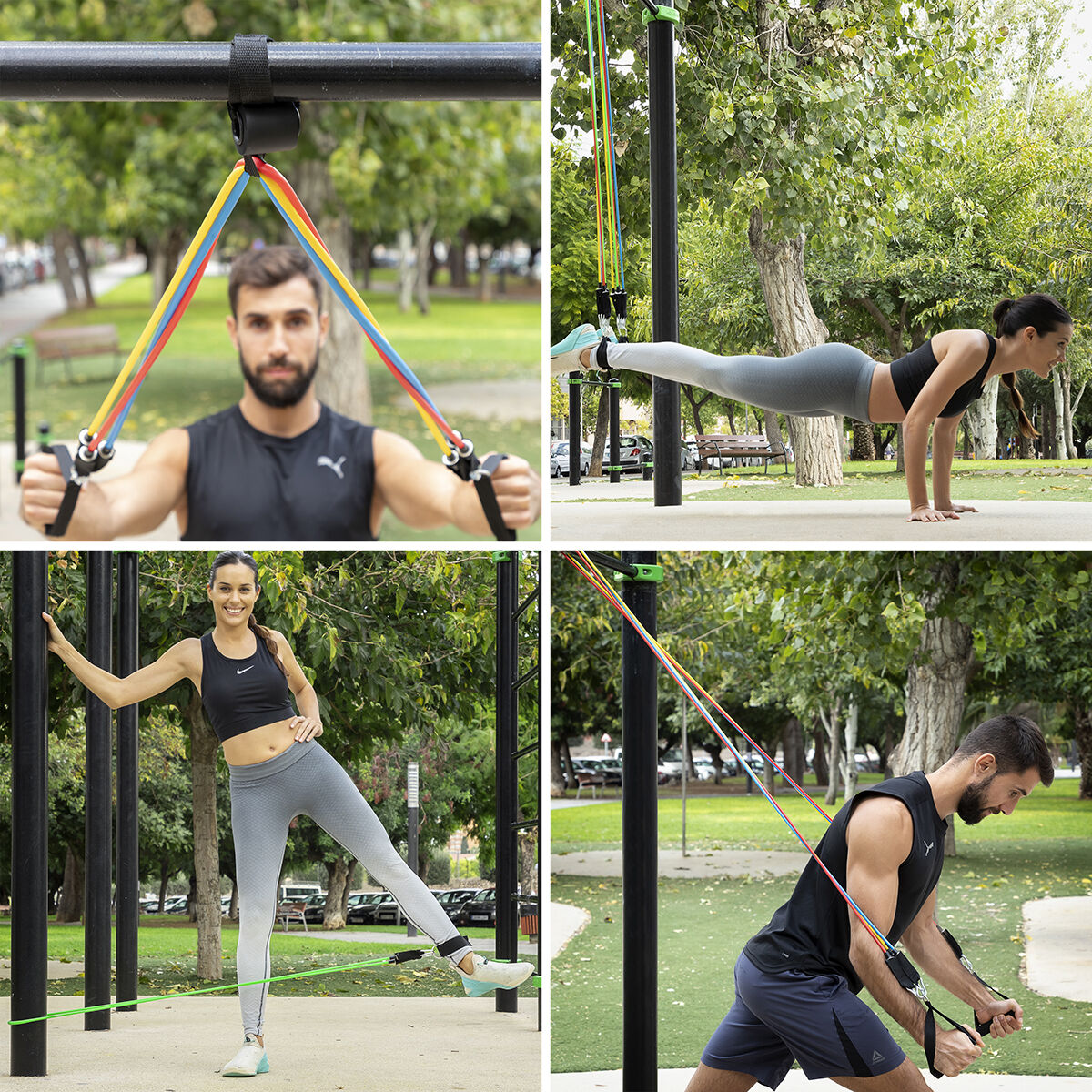 Resistance Bands Set with Accessories and Exercise Guide Rebainer 