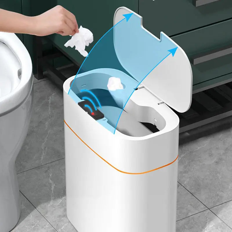 Smart Trash Can With Lid For Bedroom And Living Room Kitchen Storage 