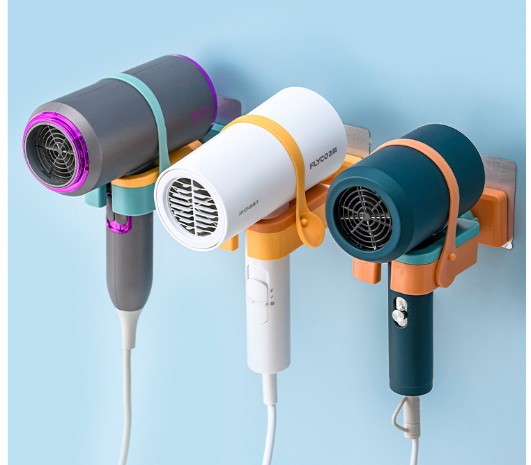 Hair Dryer Rack Toilet Wall-mounted Punch-free Multifunctional 