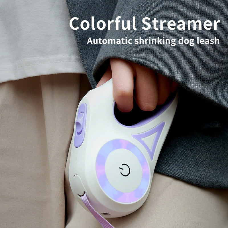 Dog Leash Retractable Leash And Dog Collar Spotlight Automatic Pet Dog 