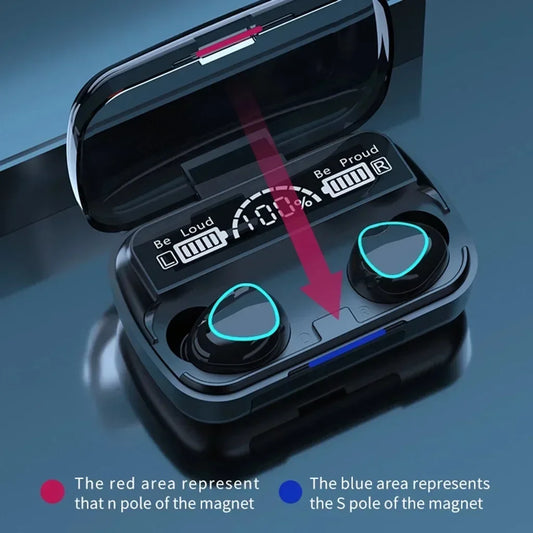 Original M10 Headphones Bluetooth Wireless Earpods Sports Stereo Noise Canceling Headphone Microphone Speaker Caixa De Som Gamer - No BrandLK
