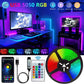 Bluetooth LED Strip Lights Smart SMD 5050 APP Remote Control Flexible Ribbon Diode Lamp Tape TV Backlights Game Room Home Decor 