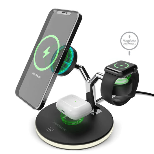 HyperGear MaxCharge 3-in-1 MagSafe Wireless Charging Stand for Phones 