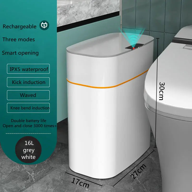 Smart Trash Can With Lid For Bedroom And Living Room Kitchen Storage 