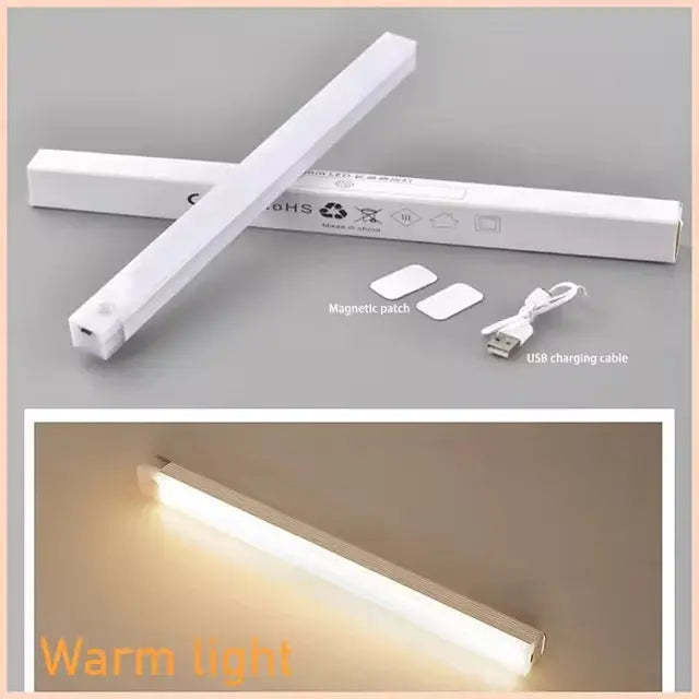 Cabinet Light USB Rechargeable Motion Sensor LED Bar Light Induction Night Light Portable Kitchen Bedside Wardrobe Closet Aisle No BrandLK