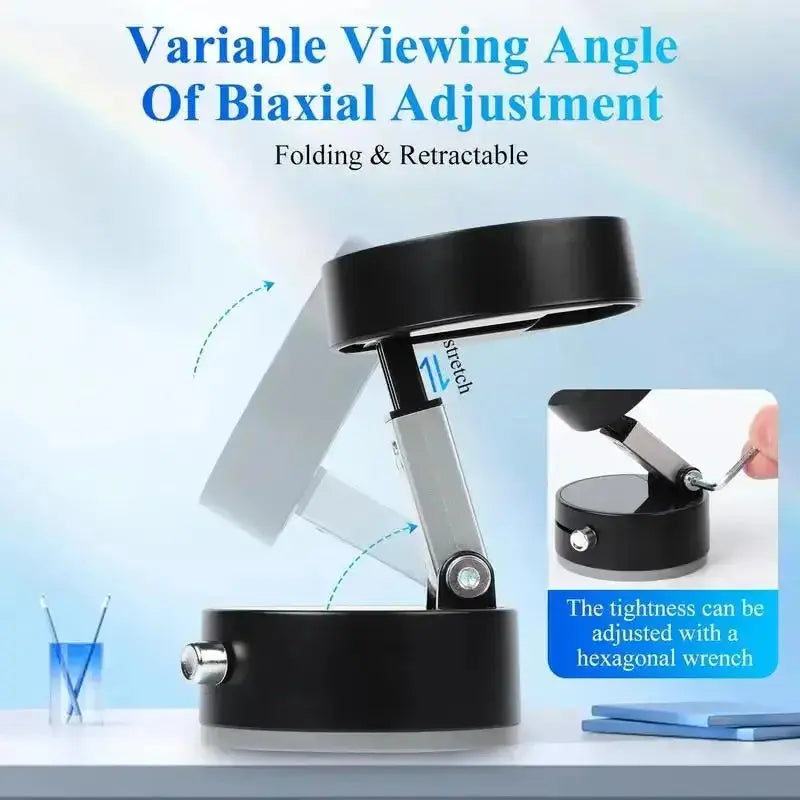 Magnetic Phone Holder Stand, Adjustable & Foldable, Strong Suction Cup, Vacuum Adsorption, Portable Multifunctional Mobile Phone - No BrandLK