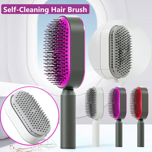 Self Cleaning Hair Brush For Women One-key Cleaning Hair Loss Airbag 