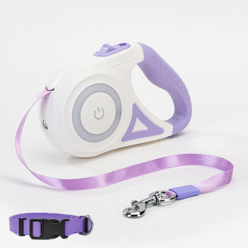 Dog Leash Retractable Leash And Dog Collar Spotlight Automatic Pet Dog 