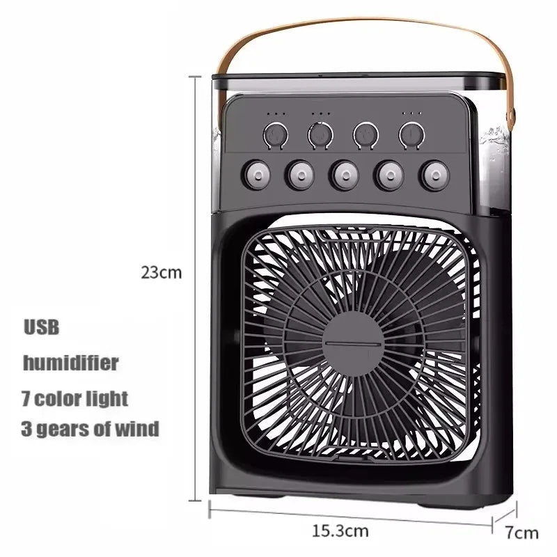 Air Cooler 3-in-1 Portable Fan Humidifier with LED Night Light 