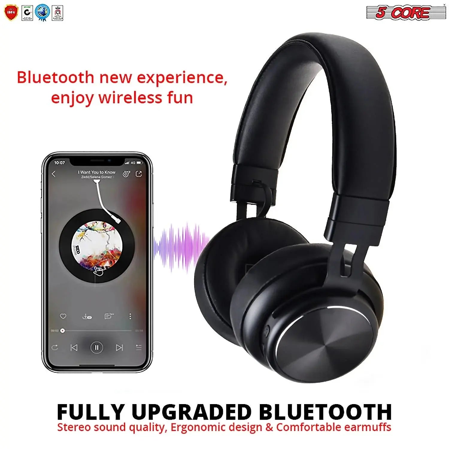 5Core Bluetooth Headphones Wireless Noise Cancelling Audifonos 