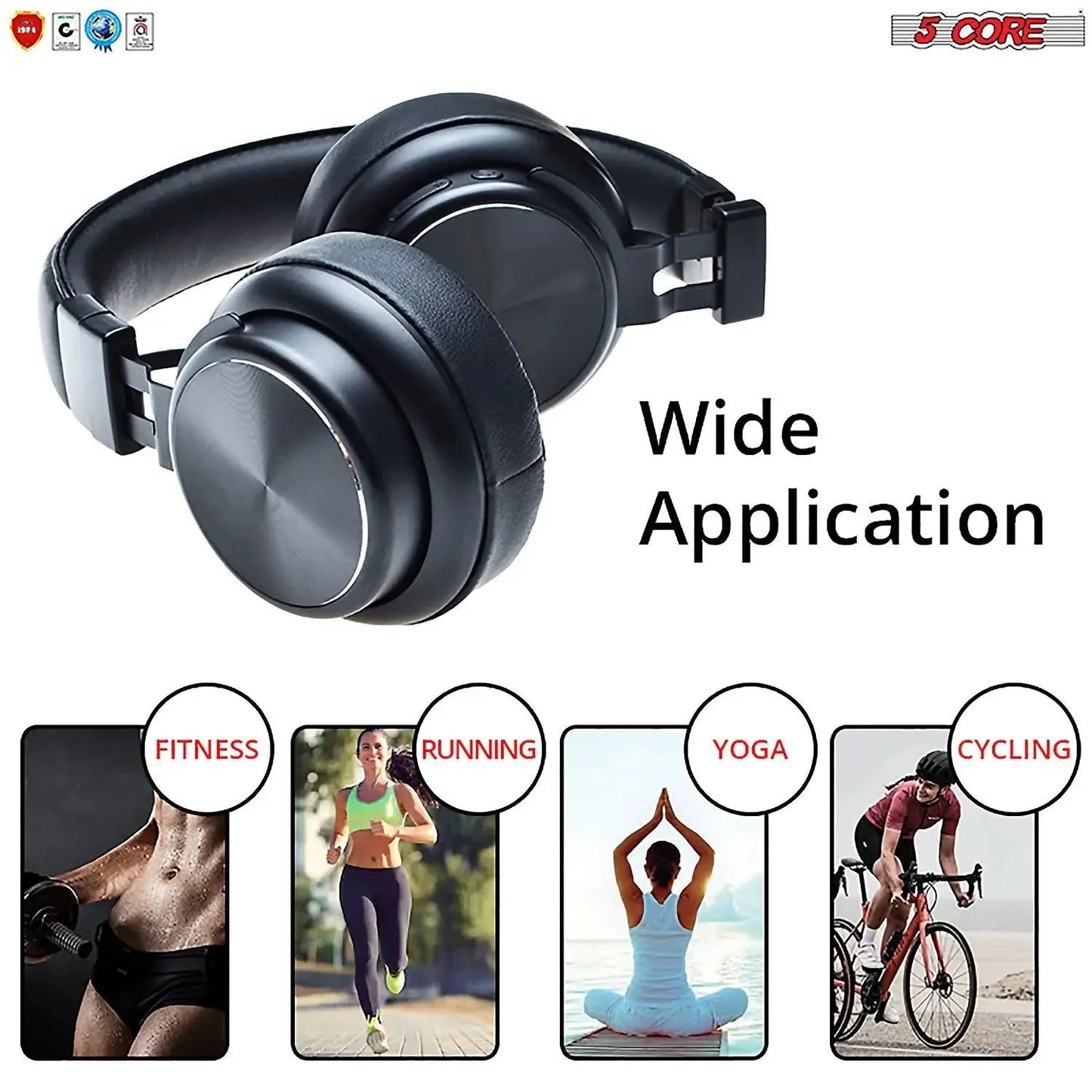 5Core Bluetooth Headphones Wireless Noise Cancelling Audifonos 