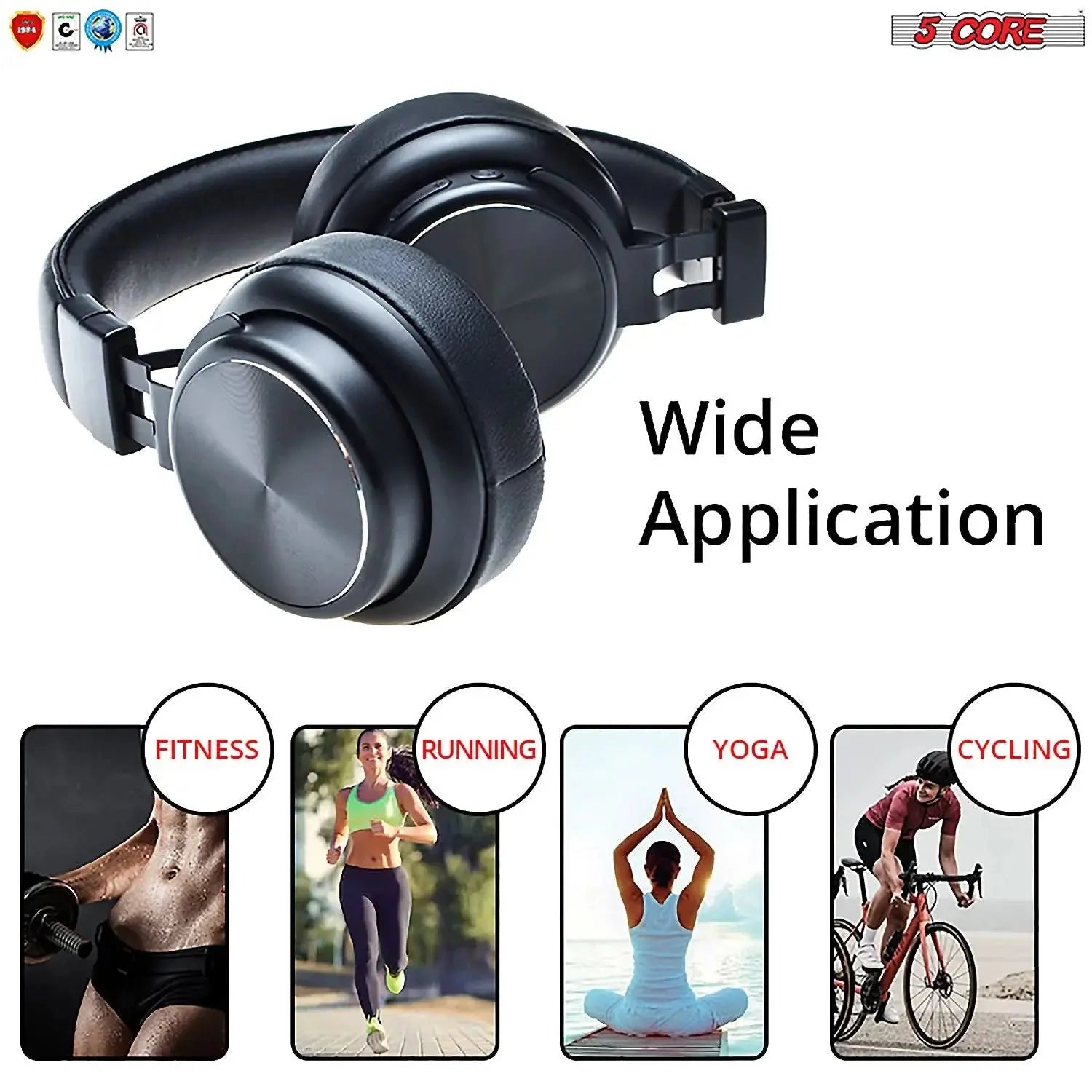 5Core Bluetooth Headphones Wireless Noise Cancelling Audifonos 