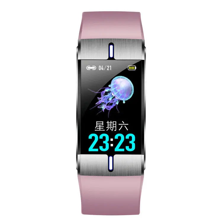 Blood Pressure Heart Rate Exercise Pedometer Smart Bracelet Maroon Asteria