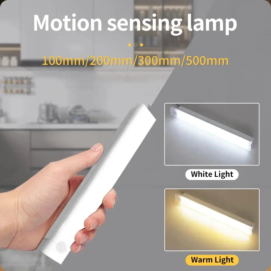 Cabinet Light USB Rechargeable Motion Sensor LED Bar Light Induction Night Light Portable Kitchen Bedside Wardrobe Closet Aisle No BrandLK