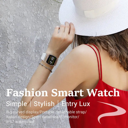 Smart Watch Health Monitor Arc Glass Bracelet 