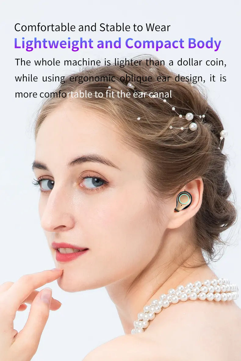 Large Capacity Wireless Earbuds Sports Bluetooth TWS Headset 