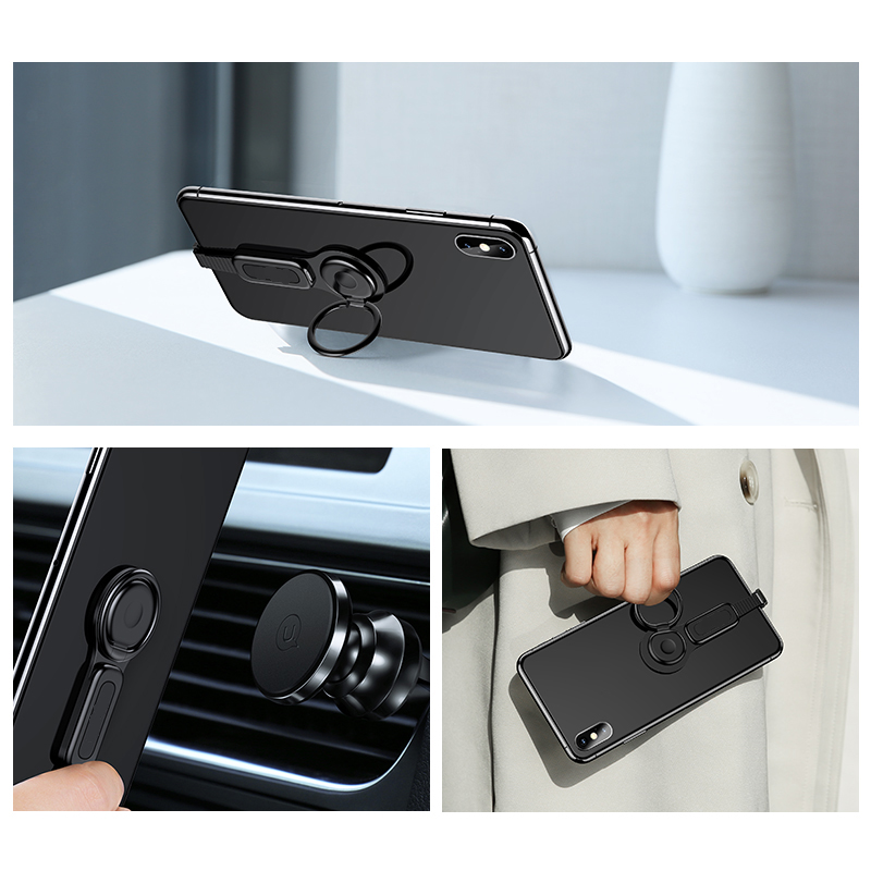 Dual Port Phone Ring Holder Adapter for Lightning Jack Adapter 