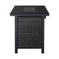 Rattan Propane Outdoor Fire Pit Table with Lid 