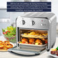 Silver Air Fryer Oven 4 Slice Toaster Airfryer Countertop Oven 