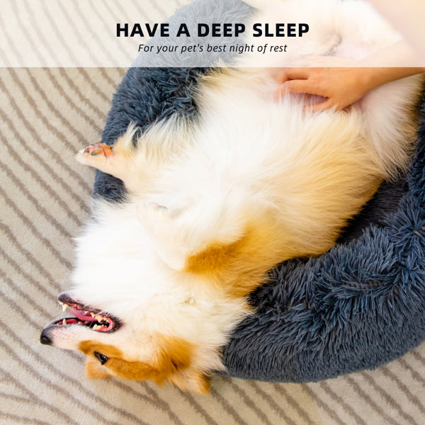 Pet Beds for Cats Dog Bed Washable Anti Anxiety Fluffy Dog Bed 