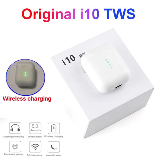 Wireless charging Bluetooth i10 TWS for Iphone12 Huawei Xiaomi 