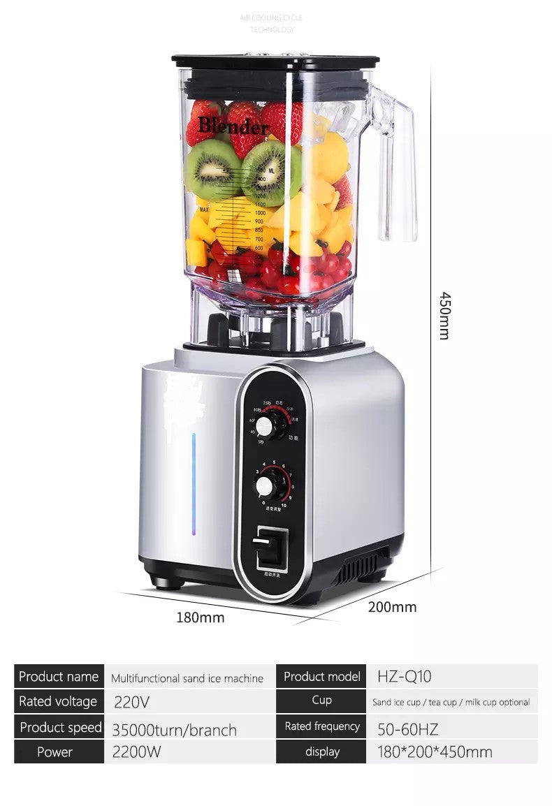10 Speeds Commercial Teapresso Machine Smoothie Blender 