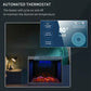 30 inch LED Recessed Electric Fireplace with 3 Top Light Colors 