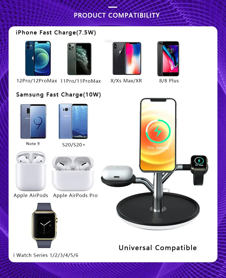 Universal Wireless Charging Stand for Iphone Apple Watch Airpods 