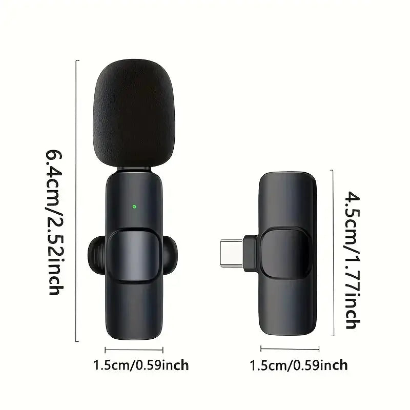 Wireless Lavalier Microphone – Clip-On Mic with Noise Reduction 
