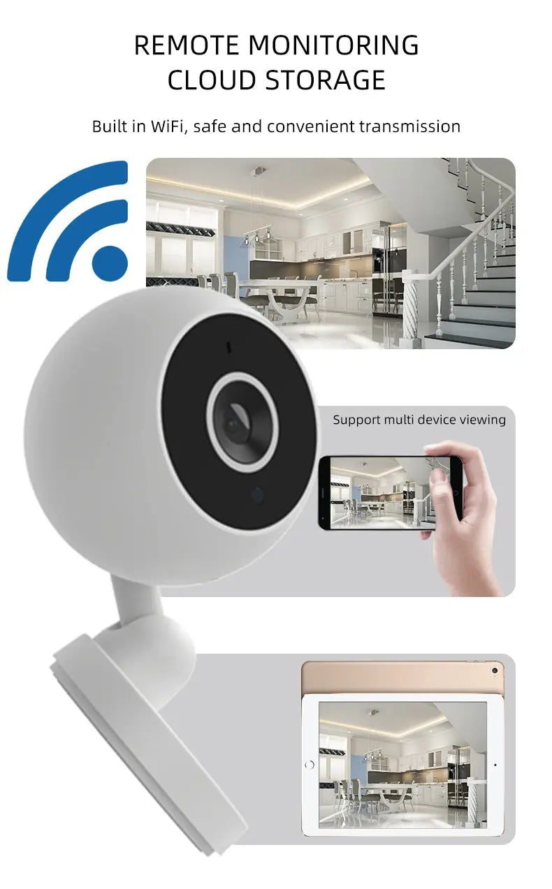 HD 1080P Smart Wifi Camera Network Home Security Camera 360° Rotate 