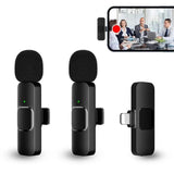 2 Wireless Microphone Video Recording Podcast Built-in Noise Reduction 