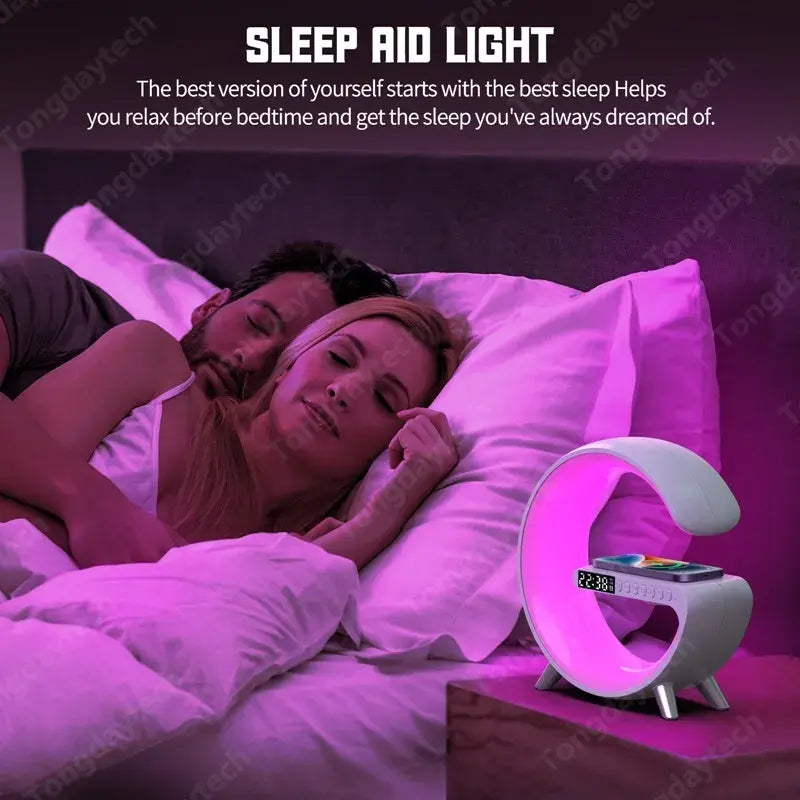 Multifunctional Wireless Charger Alarm Clock Speaker APP Control 