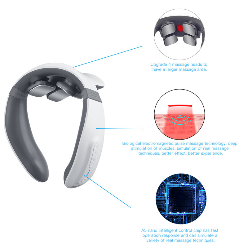 Heating Pain Relief Health Care Tool Intelligent Cervical Massager 