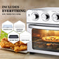 Stainless Steel Air Fryer Toaster Oven Countertop Oven 