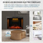 30 inch LED Recessed Electric Fireplace with 3 Top Light Colors 