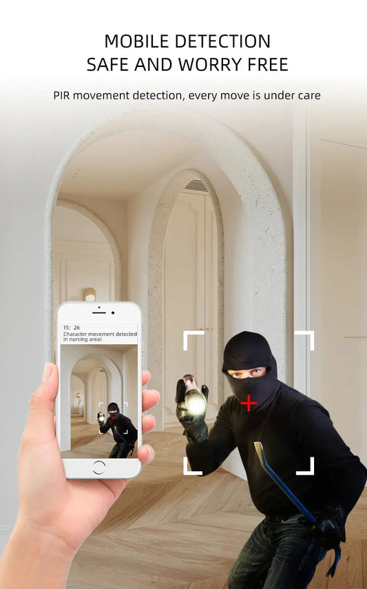 HD 1080P Smart Wifi Camera Network Home Security Camera 360° Rotate 