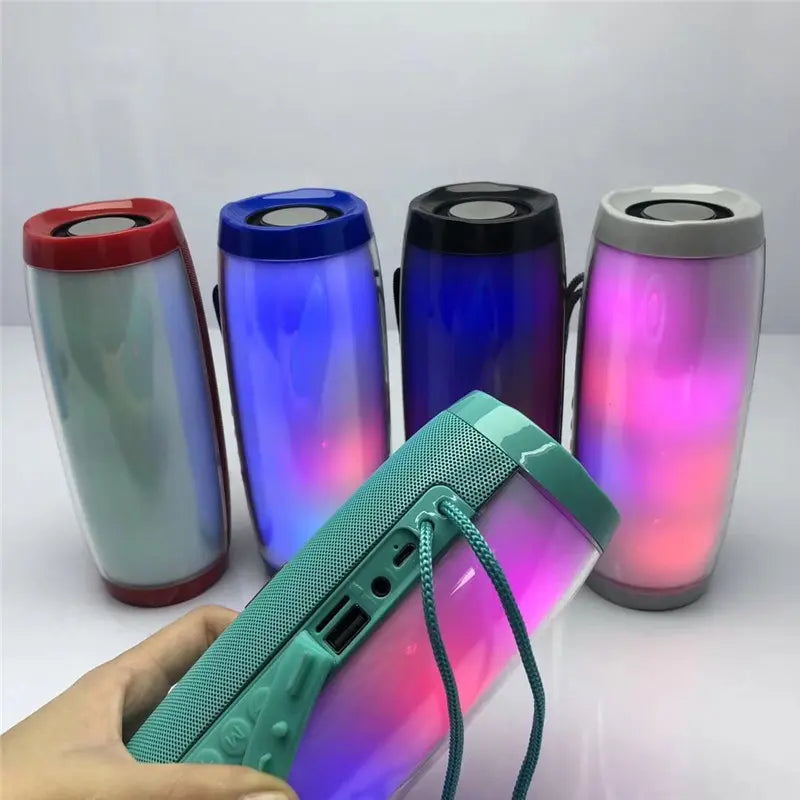 Wireless Portable Bluetooth Stereo Speaker with LED Light 