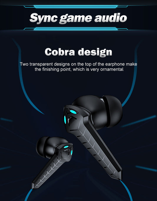 Wireless Gaming Headset TWS Bluetooth 5.1 Earbuds 