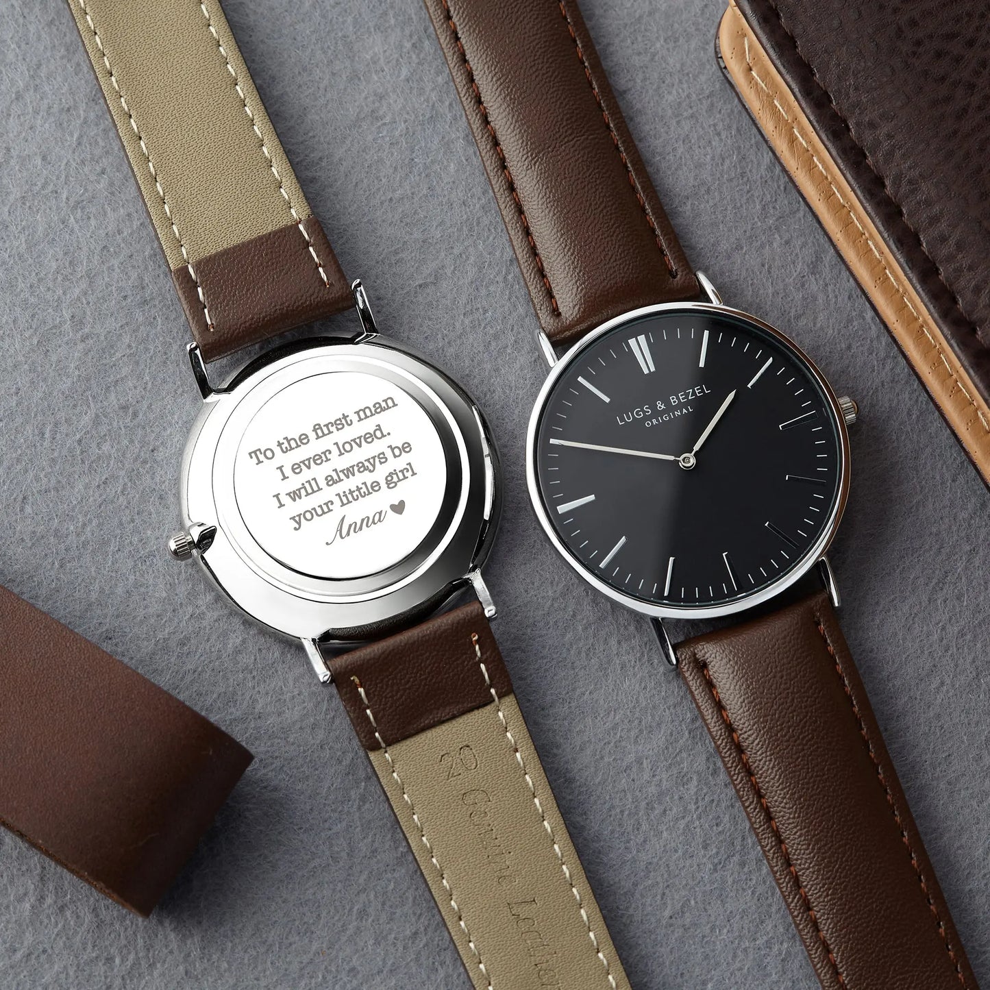 Personalized Mens Watch, Engraved Watch Gift for Boyfriend Husband 