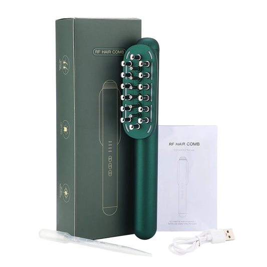 Electric RF Hair Care Comb Micro Current Massage Comb Hair Conditioner 