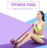 Portable Fitness Resistance Band with Pedal 