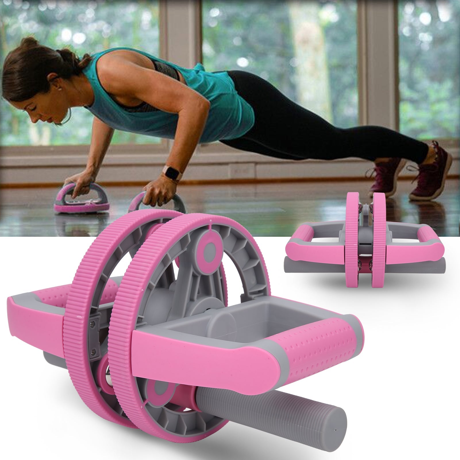 Multifunctional Abdominal Wheel Pull Strap Gym Fitness Training Set 