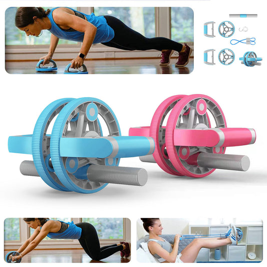 Multifunctional Abdominal Wheel Pull Strap Gym Fitness Training Set 