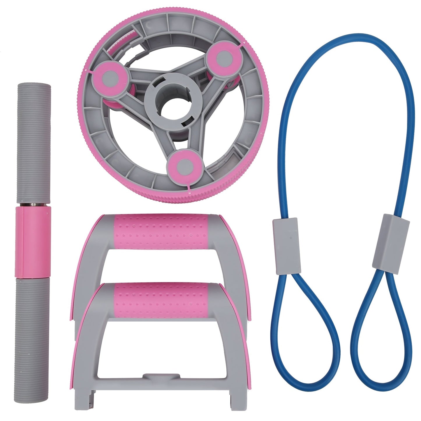 Multifunctional Abdominal Wheel Pull Strap Gym Fitness Training Set 